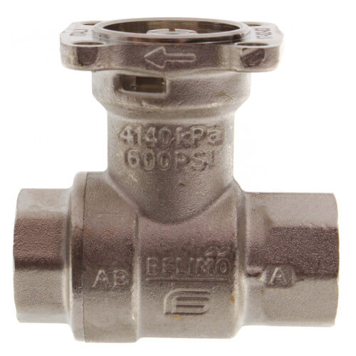1/2" B2 Series, 2-Way Characterized Control Brass Valve w/ Chrome Plated Ball/Nickel Plated Stem (3.0 Cv)