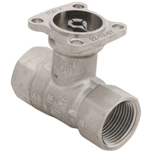 3/4" B2 Series, 2-Way Characterized Control Brass Valve w/ Stainless Steel Ball & Stem (4.7 Cv)