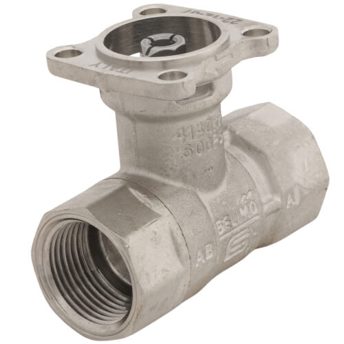 3/4" B2 Series, 2-Way Characterized Control Brass Valve w/ Stainless Steel Ball & Stem (4.7 Cv)