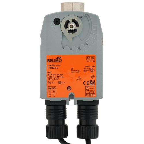 Main product image of 3/4" B2 Series, 2-Way CCV Valve Assembly, 24VAC, 22 in-lb w/ SPDT Actuator - Cv Rating (14.0)