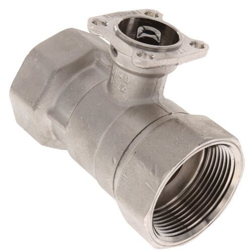 Main product image of 1-1/2" B2 Series, 2-Way Characterized Control Brass Valve w/ Stainless Steel Ball & Stem (29.0 Cv)