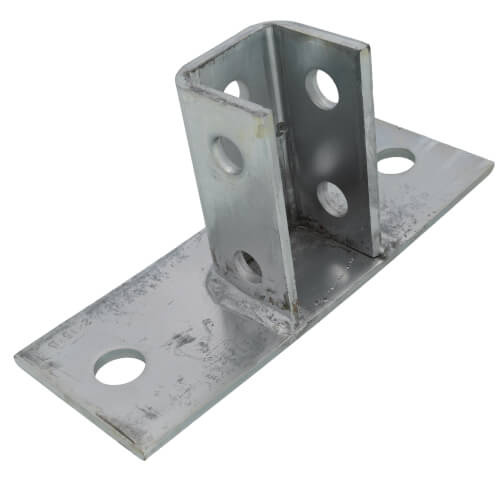 Main product image of 8" x 3-1/8" x 3-1/2" Zinc Post Base (For 1-5/8" x 1-5/8" Channel)