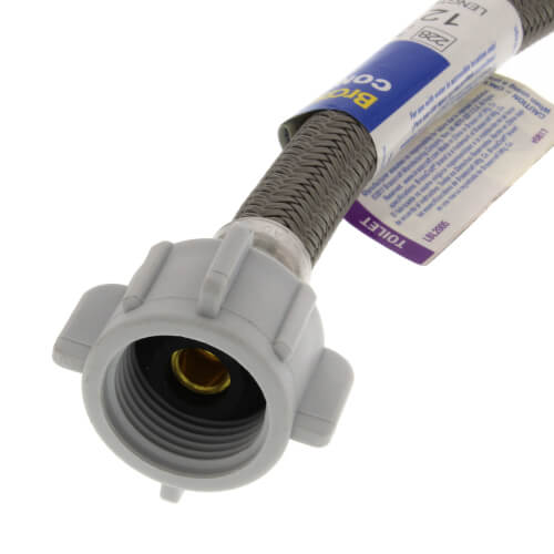 Main product image of 12" Polymer Coated Braided Toilet Adapter (1/2" Compression x 7/8" Ballcock)