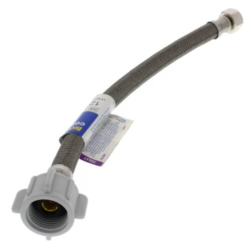 Main product image of 12" Polymer Coated Braided Toilet Adapter (1/2" Compression x 7/8" Ballcock)