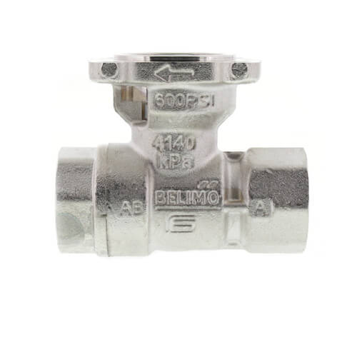 Main product image of 1/2" B3 Series, 3-Way Characterized Control Brass Valve w/ Chrome Plated Ball/Nickel Plated Stem (1.2 Cv)