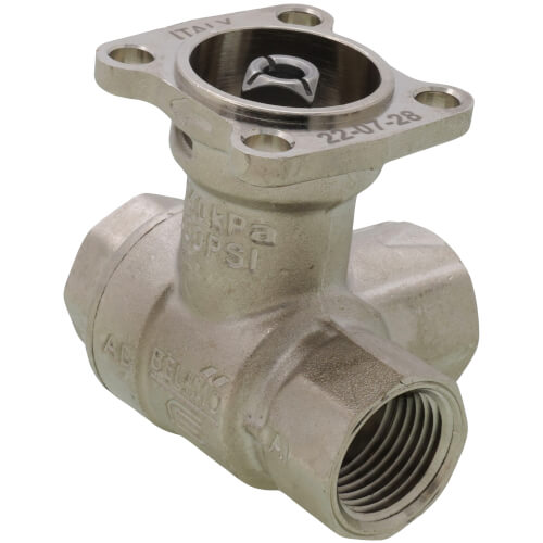 Main product image of 1/2" B3 Series, 3-Way Characterized Control Brass Valve w/ Stainless Steel Ball & Stem (4.7 Cv)