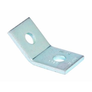 2 Hole Open Short Angle Fitting, 9/16" (Zinc)