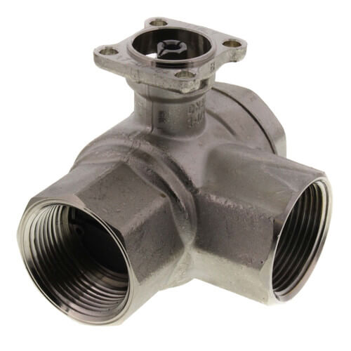 Main product image of 1-1/4" B3 Series, 3-Way Characterized Control Brass Valve w/ Stainless Steel Ball & Stem (19.0 Cv)