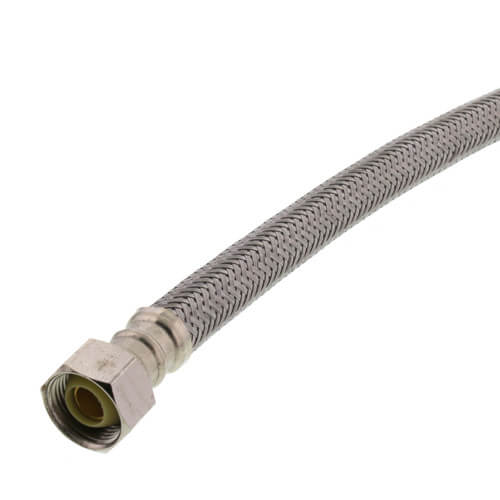 Main product image of 16" Braided Stainless Steel Hose Faucet Supply Connector (1/2" Compression x 1/2" FIP)