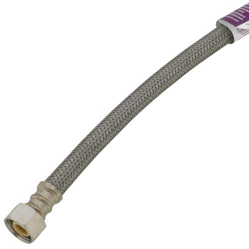 Main product image of B3T12 12" Braided Stainless Steel Hose Toilet Connector (1/2" Compression x 7/8" Ballcock)