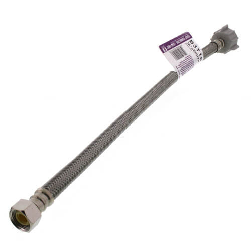Main product image of B3T16 16" Braided Stainless Steel Hose Toilet Connector (1/2" Compression x 7/8" Ballcock)
