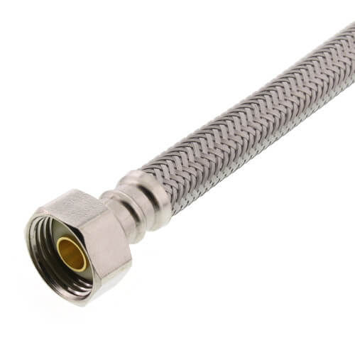 Main product image of 12" Braided Stainless Steel Hose Faucet Supply Connector (1/2 x 1/2" FIP)