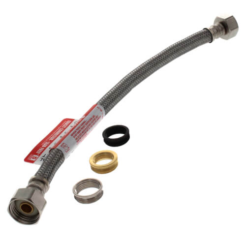 Main product image of 12" Universal Braided Hose Faucet Water Supply Connector