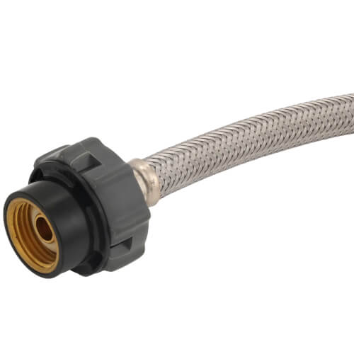 Main product image of 16" Click Seal Braided Stainless Steel Hose Faucet Connector (1/2" x 1/2" FIP)