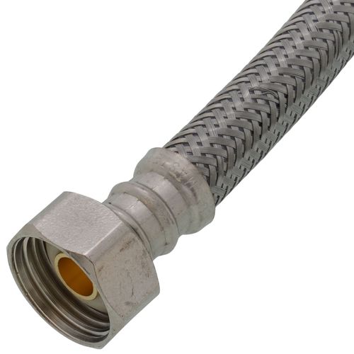 Main product image of 20" Braided Stainless Steel Hose Faucet Supply Connector (1/2" x 1/2" FIP)