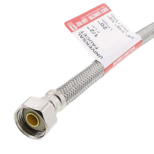 Main product image of 20" Universal Braided Hose Faucet Water Supply Connector