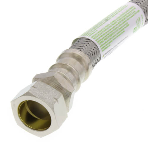 B4H24 Fluidmaster B4H24 3/4" FIP x 3/4" Comp NoBurst Braided Hose Water Heater Connector