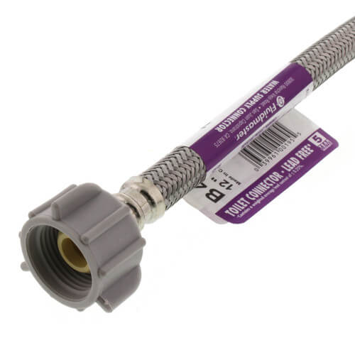 Main product image of 12" Braided Stainless Steel Toilet Supply Connector (1/2" FIP x 7/8" Ballcock)