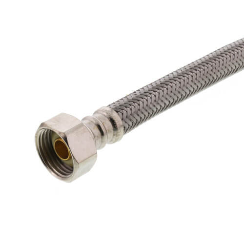 Main product image of 12" Braided Stainless Steel Toilet Supply Connector (1/2" FIP x 7/8" Ballcock)