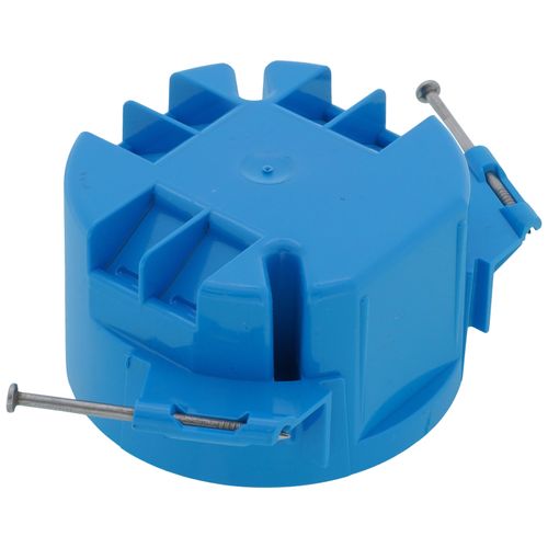 Main product image of 4" Dia. 20 Cubic Inch Ceiling Box w/ Nails. Ground Lug & Attached Screw