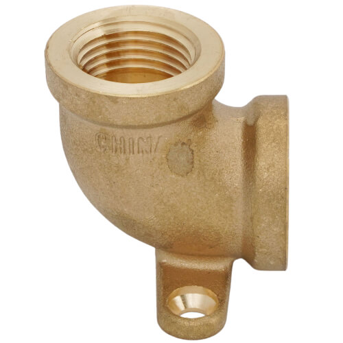 Main product image of 1/2" FxF Cast Brass 90-Degree Drop Ear Elbow (Lead Free)