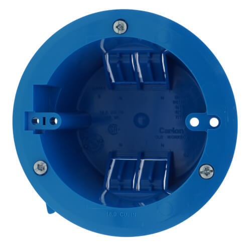 B618RR Carlon B618RR 41/4" Dia. Round Old Work Box w/ Swing Clamps