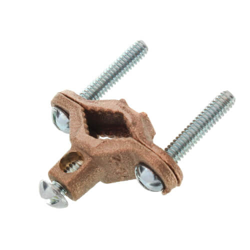 Main product image of 1/2" to 1" Bronze Ground Wire Pipe Clamp (10 to 2 AWG)
