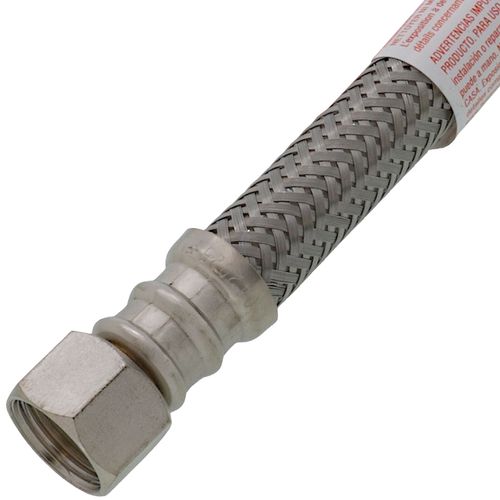 Main product image of 12" Braided Stainless Steel Hose Faucet Supply Connector (3/8" x 3/8" Compression)