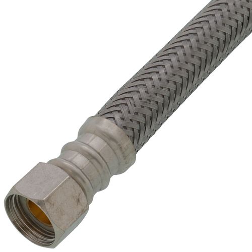 Main product image of 12" Braided Stainless Steel Hose Faucet Supply Connector (3/8" x 3/8" Compression)