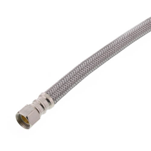 16" Braided Stainless Steel Hose Faucet Supply Connector (3/8" x 3/8" Compression)