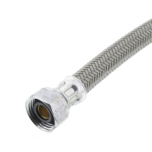Main product image of 12" Polymer Coated Braided Hose Faucet Connector (1/2" FIP x 7/8" Ballcock)