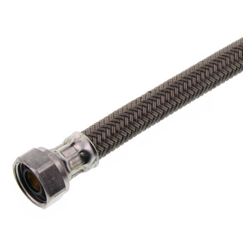 Main product image of 16" Polymer Coated Braided Hose Toilet Adapter (1/2" FIP x 7/8" Ballcock)