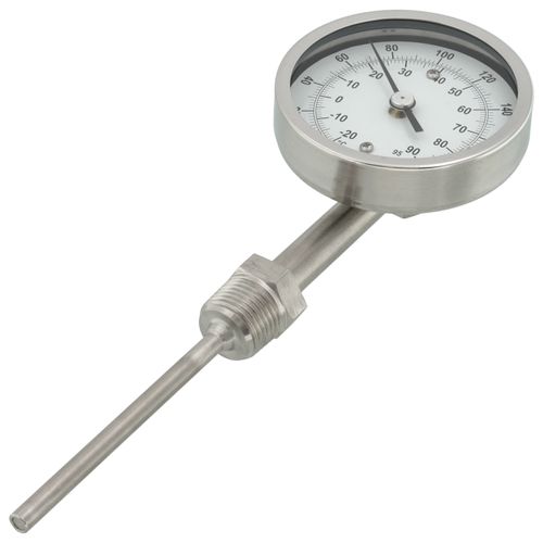 Main product image of B834, 3" Dial, Bottom Connection Bimetal Thermometer with Recal (0-Degree (F) to 200-Degree (F) & -20-Degree (C) to 95-Degree (C))
