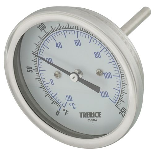 Main product image of B836, 3" Dial, 2-1/2" Adjustable Angle Bimetal Thermometer with Recal (0-Degree (F) to 250-Degree (F) & -20-Degree (C) to 120-Degree (C))
