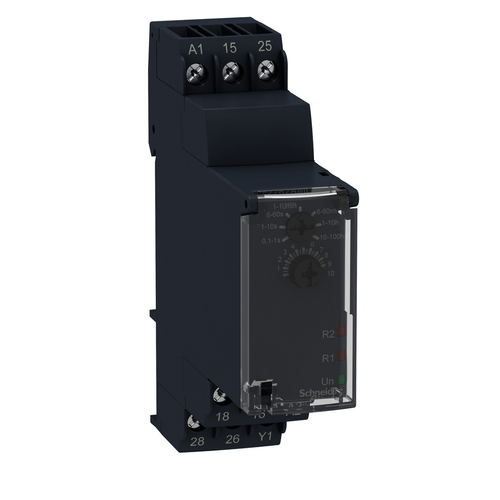 Main product image of Harmony Dual-Function Timer Relay w/ Screw Connectors, Power On Delay (8A, 2 CO, 24 VDC or 24-240 VAC/DC)