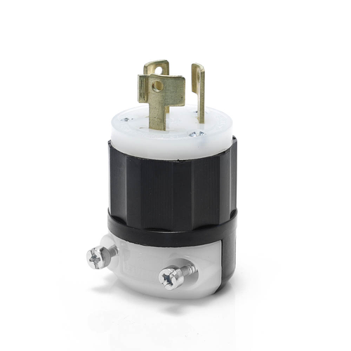 Main product image of 15A, 250V 3-Phase, NEMA L11-15P, 3P, 3W, Locking Plug, Non-Grounding (Black/White)