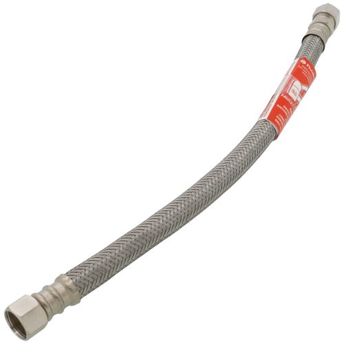 Main product image of B8F12 12" Braided Stainless Steel Hose Faucet Connector (3/8" x 3/8" Compression Thread)