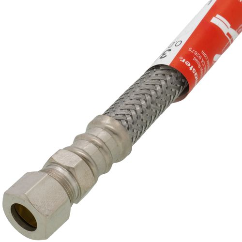 Main product image of B8F12 12" Braided Stainless Steel Hose Faucet Connector (3/8" x 3/8" Compression Thread)