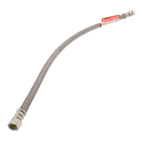 Main product image of B8F20 20" Braided Stainless Steel Hose Faucet Connector (3/8" Compression x 3/8" O.D. Compression)