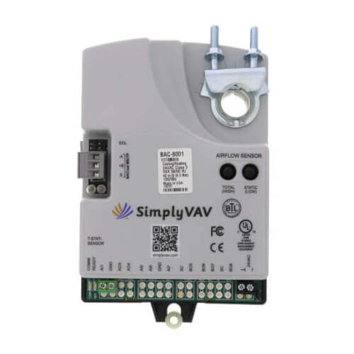 Main product image of SimplyVAV BACnet Cooling/Heating Single Duct VAV Controller (40 lb-in, 90 sec Actuator)