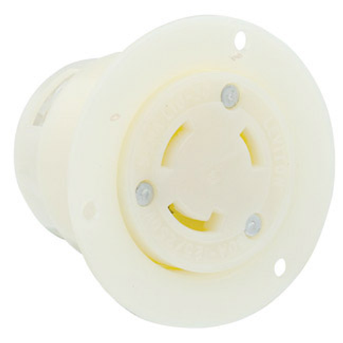 Main product image of 15A, 125V Flanged Outlet Locking Receptacle, Industrial Grade