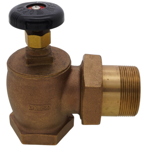 Main product image of 2" (FIP x Male Union) Bronze Steam Angle Radiator Valve