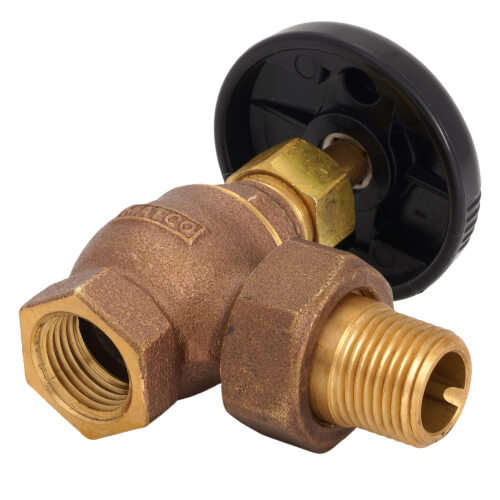 Main product image of 1/2" (FIP x Male Union) Steam Angle Radiator Valve, BARVY-0500