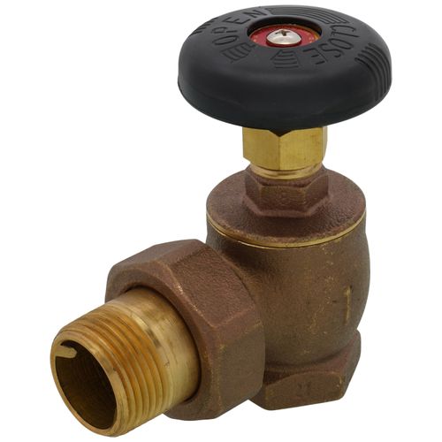 Main product image of 1" (FIP x Male Union) Steam Angle Radiator Valve, BARVY-1000