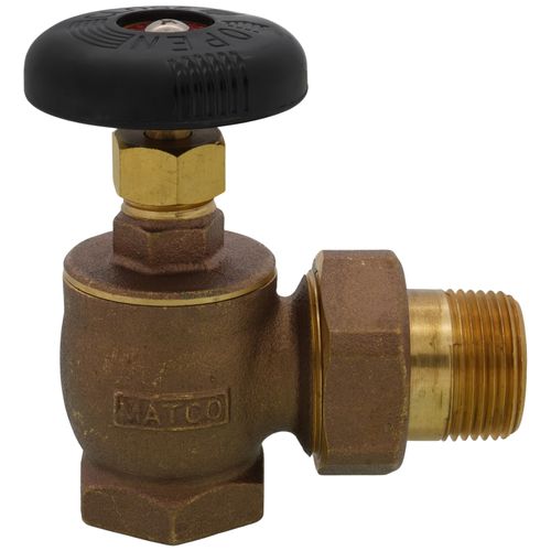 Main product image of 1" (FIP x Male Union) Steam Angle Radiator Valve, BARVY-1000