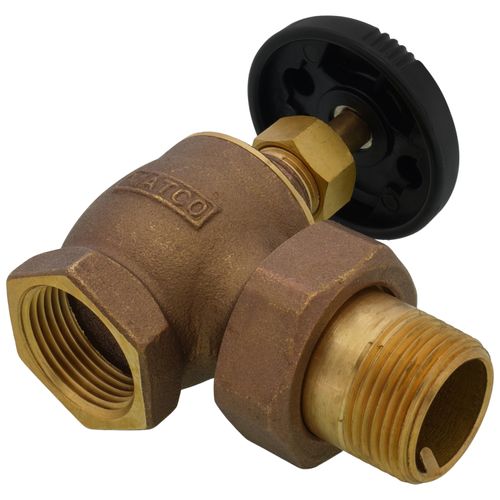 Main product image of 1" (FIP x Male Union) Steam Angle Radiator Valve, BARVY-1000