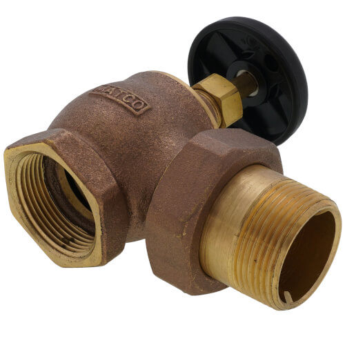 Main product image of 1-1/4" (FIP x Male Union) Steam Angle Radiator Valve, BARVY-1250