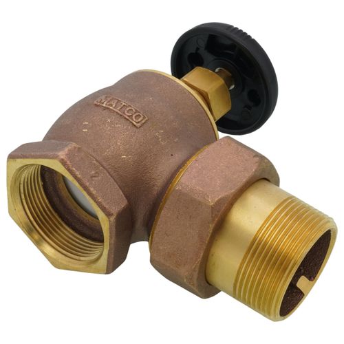 Main product image of 1-1/2" (FIP x Male Union) Steam Angle Radiator Valve, BARVY-1500