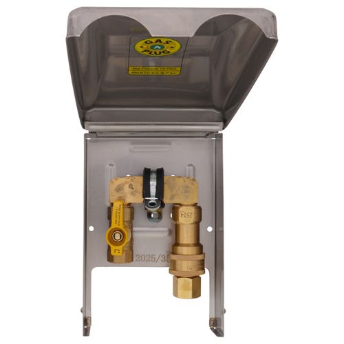 Main product image of BBQ Gas Outlet with 1/2" NPT Inlet x 1/2" Quick Disconnect Outlet
