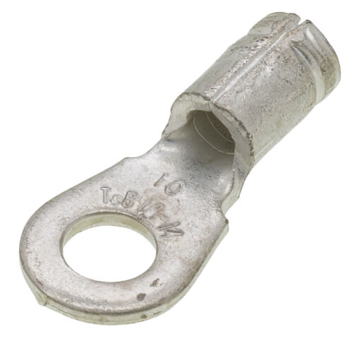 Main product image of #10 Bolt Hole Non-Insulated Heavy Duty Copper Ring Terminal, 16-14 AWG